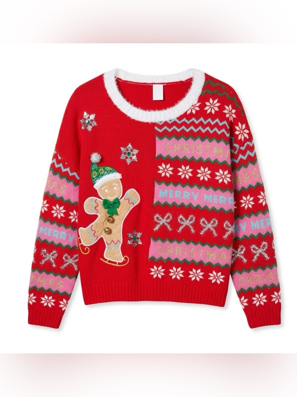 Holiday Time Gingerbread Ugly Christmas Sweater XL 🎄